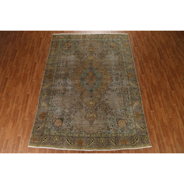 Tapis En Soie Vintage Noué à La Main Ghoum